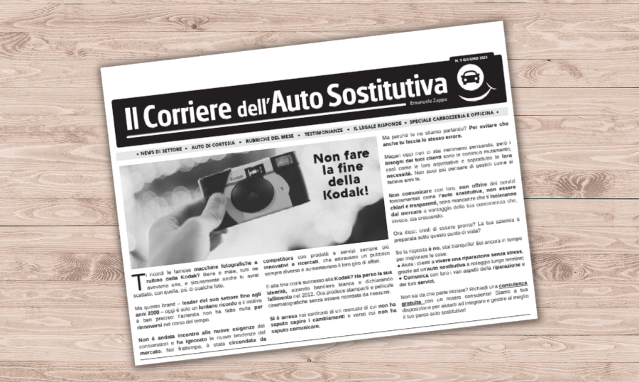 È uscita la 9° edizione de “Il Corriere dell’Auto Sostitutiva”!